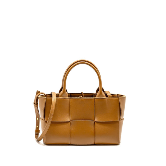 Bottega Veneta Mini Arco Tote Lambskin Camel