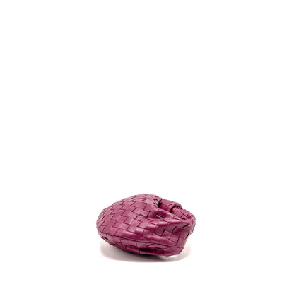 Bottega Veneta Mini Jodie Lambskin Dark Pink