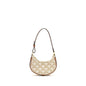 Celine Mini Ava Purse Triomphe Canvas/Calfskin White/brown