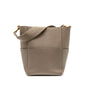 Celine Sangle Bucket Purse Grained Calfskin Grey