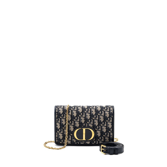 Dior 2-in-1 30 Montaigne pouch dior oblique jacquard blue Rovelle Bags