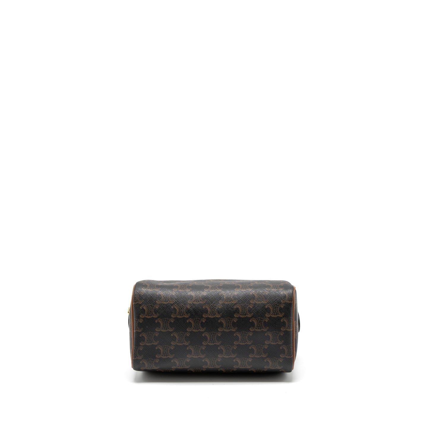 Celine Small Boston Purse Triomphe Canvas/Calfskin Tan