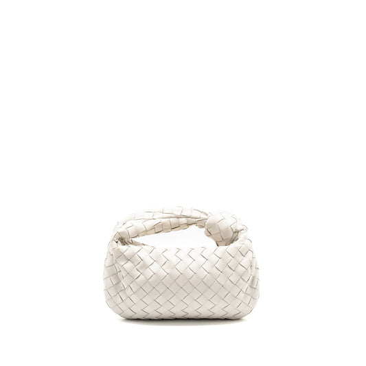 Bottega Veneta Mini Jodie Lambskin Chalk