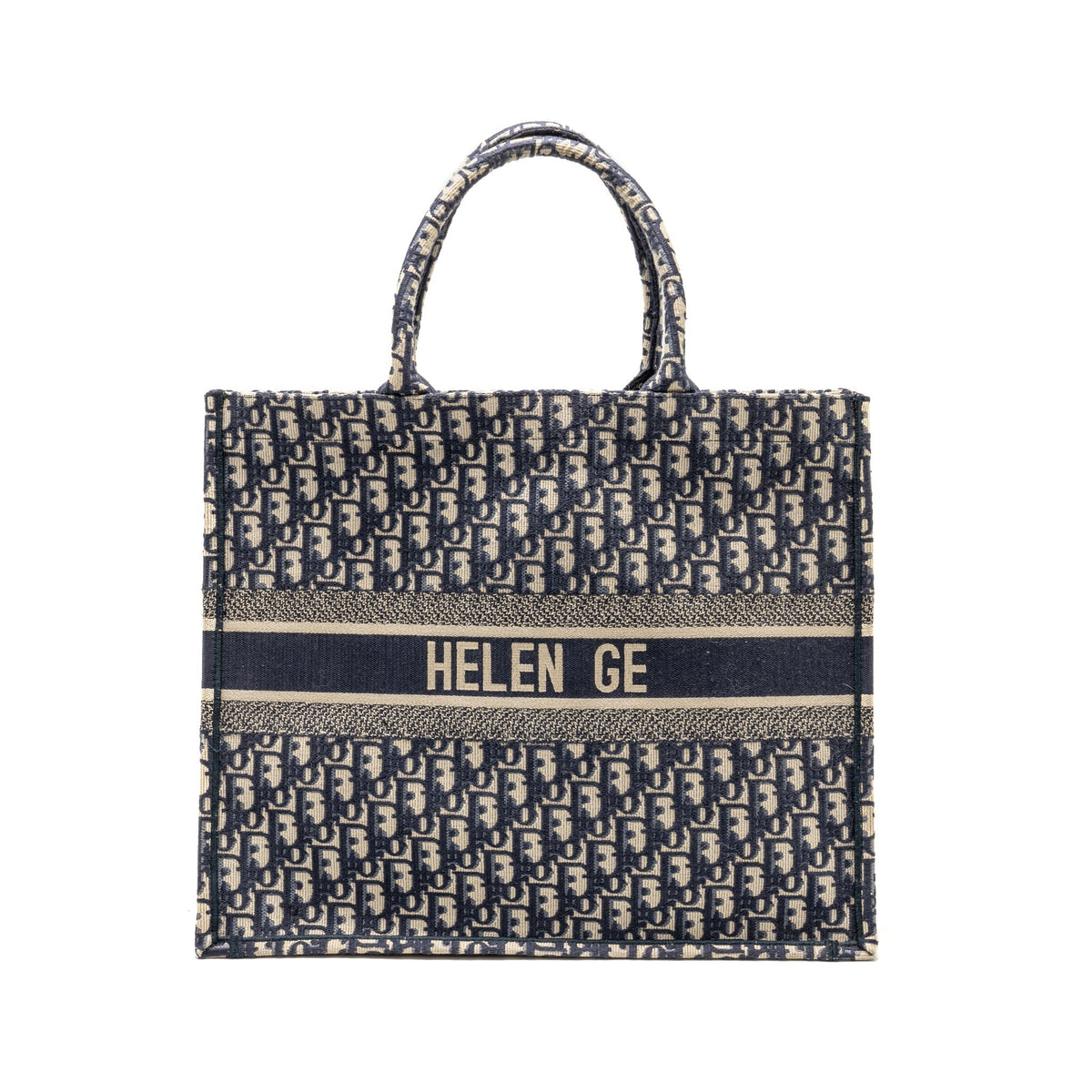 Dior Large Book tote dior oblique canvas blue Rovelle Bags