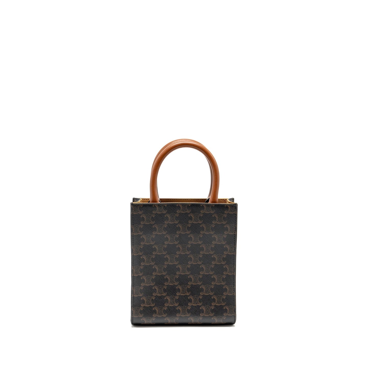 Luxury CELINE Mini Vertical Cabas Triomphe Canvas GHW
