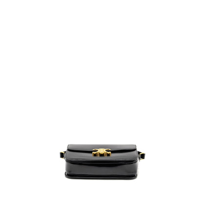 Celine Classic Triomphe Purse Shiny Calfskin Black