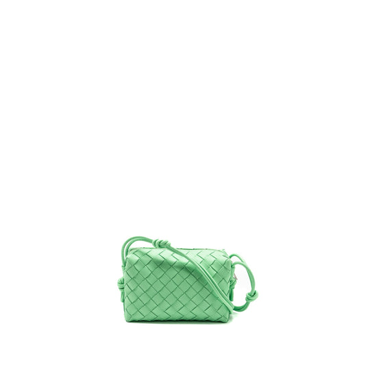 Bottega Veneta mini loop camera Purse lambskin Light green