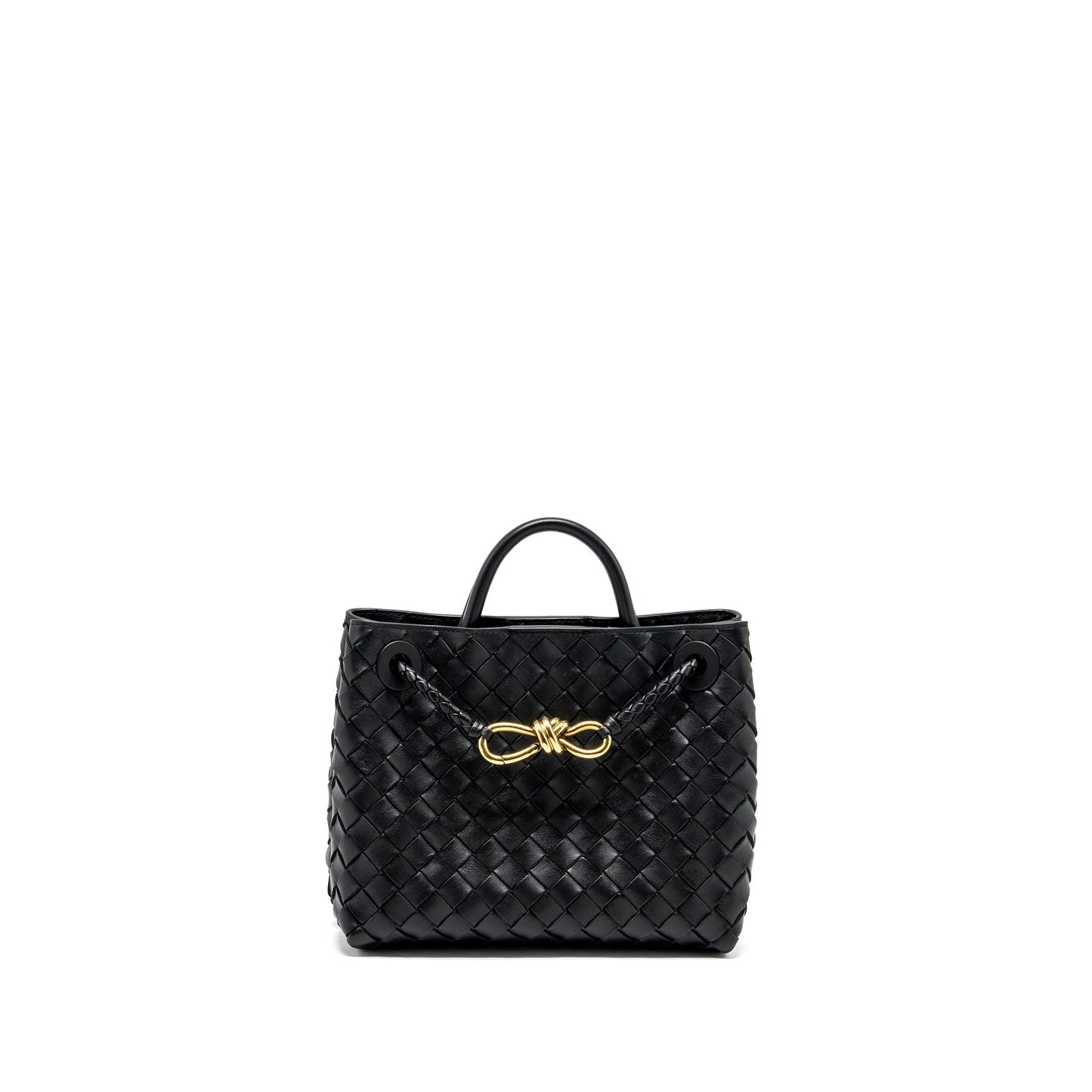 Bottega Veneta Small Andiamo Purse Lambskin Black