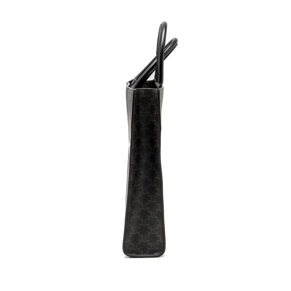 Luxury CELINE Vertical Cabas in Triomphe Canvas Black / Multicolour