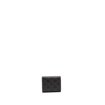 Celine Small Triomphe Flap Wallet Canvas Tan