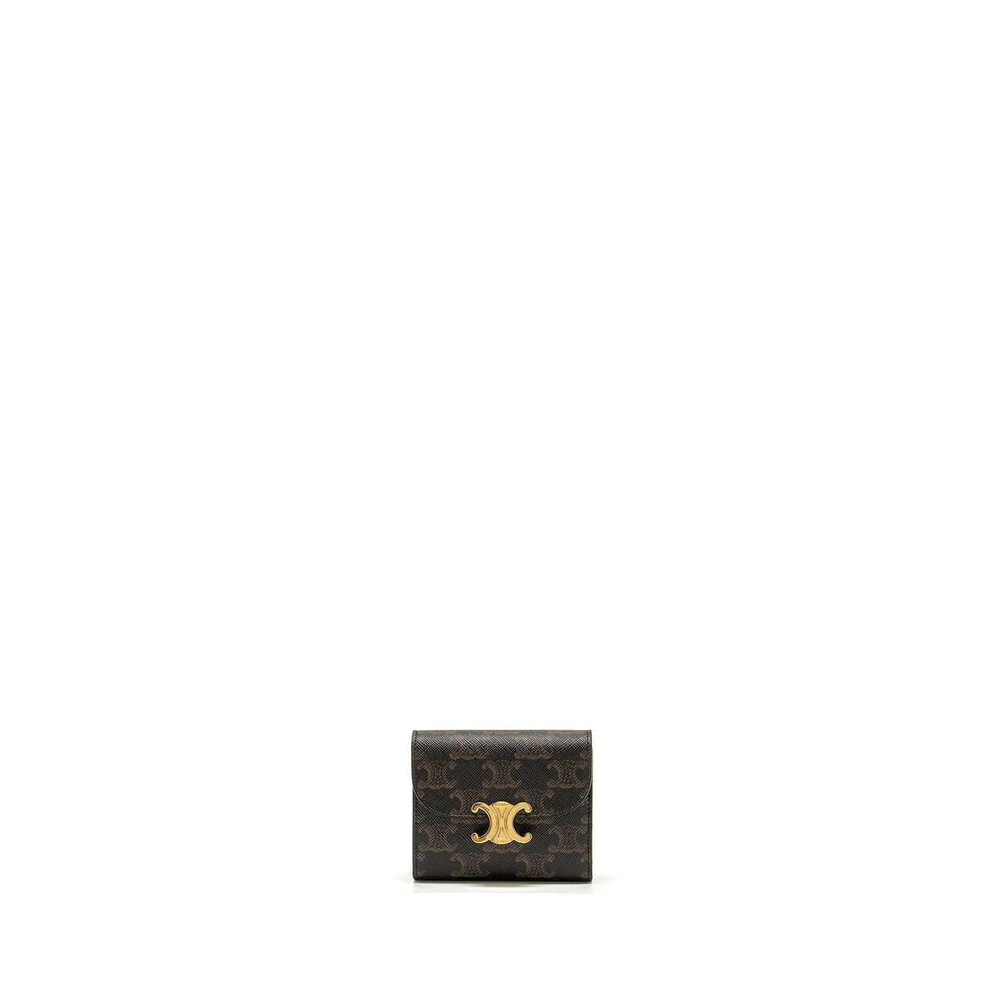Celine Small Triomphe Flap Wallet Canvas Tan