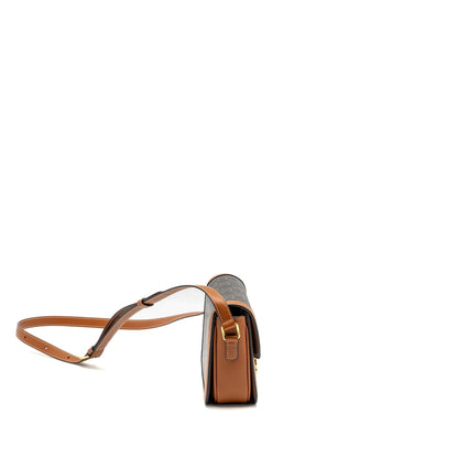 Celine Teen Triomphe Purse in triomphe canvas / calfskin Brown / Multicolour