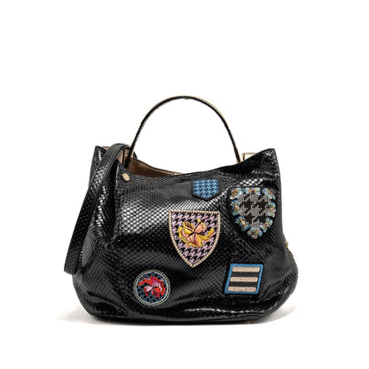 Dior Diorific tote Purse Python leather black Rovelle Bags
