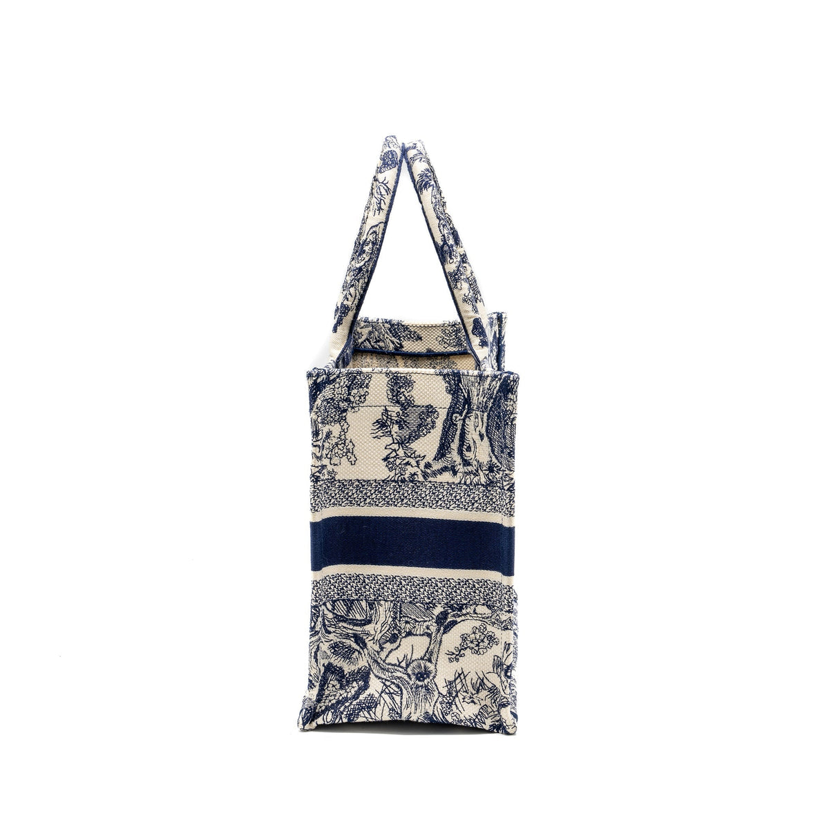 Dior Medium Book tote Blue Toile De Jouy Embroidery Canvas Rovelle Bags