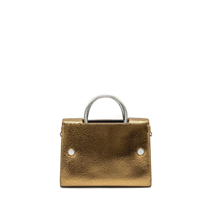 Dior Top Hanbdle tote Purse multicolour metallic bronze / silver Rovelle Bags