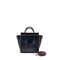Celine Nano Luggage Purse calfskin navy / red