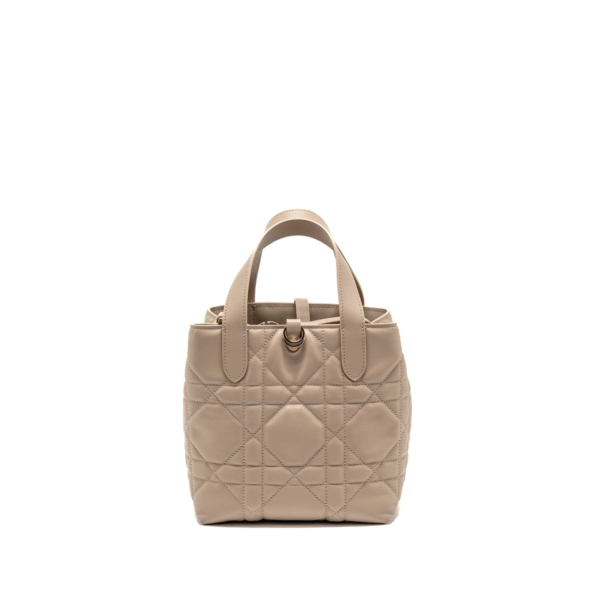 Dior Small Toujours Tote Purse Macrocannage Calfskin Powder Beige Rovelle Bags