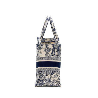 Dior Medium Book tote Blue Toile De Jouy Embroidery Canvas Rovelle Bags