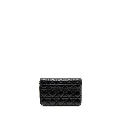 Dior Miss Dior Promenade Pouch Purse Lambskin Black Rovelle Bags