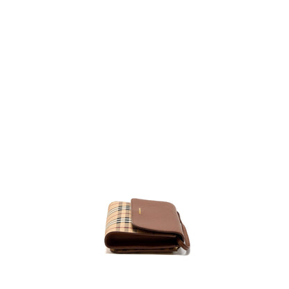 Burberry Flap Messenger Calfskin Brown Crossbody Bag