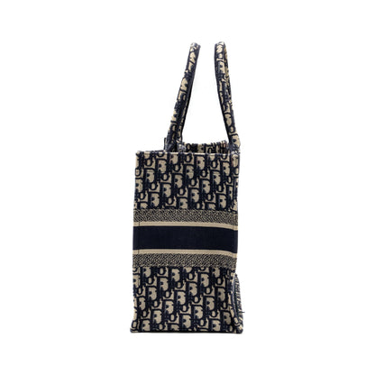 Dior medium book tote blue oblique emboidery Rovelle Bags