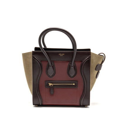 Celine Micro luggage Purse leather multicolor