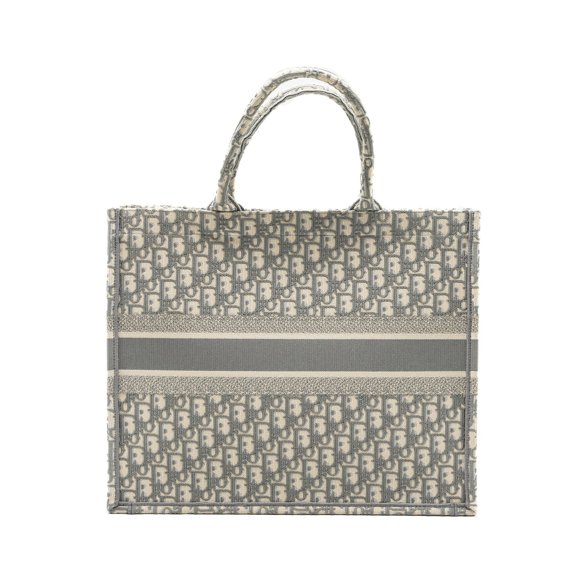 Dior Large Book Tote Dior Oblique Embroidery Ecru/Grey Rovelle Bags