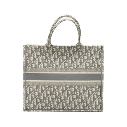 Dior Large Book Tote Dior Oblique Embroidery Ecru/Grey Rovelle Bags