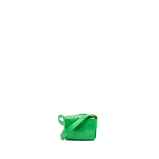 Bottega Veneta Intreccio Cassette Mini Purse Lambskin Green