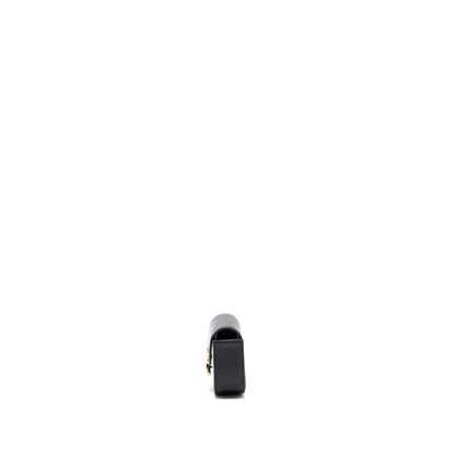Celine Claude Shiny Calfskin Black