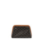 Celine Large Cosmetic Pouch Triomphe Canvas/Calfskin Tan