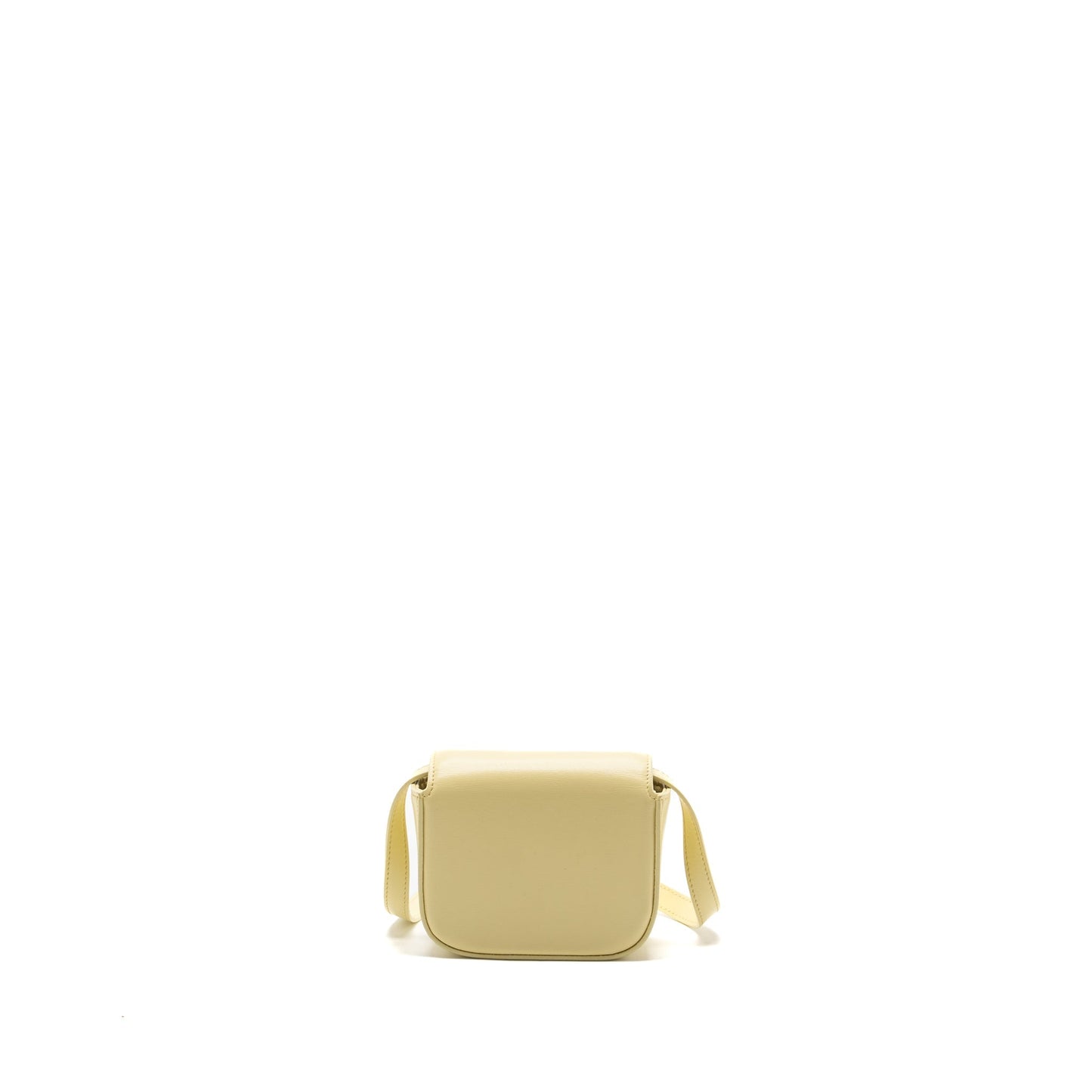 Celine Mini Claude Shiny Calfskin Light Yellow