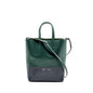 Luxury CELINE vertical cabas calfskin green / navy