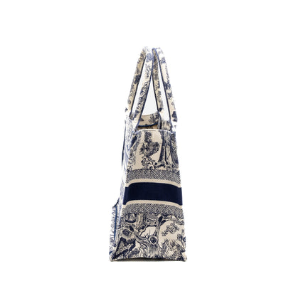 Dior Medium Book Tote Blue Toile de Jouy Embroidery Rovelle Bags