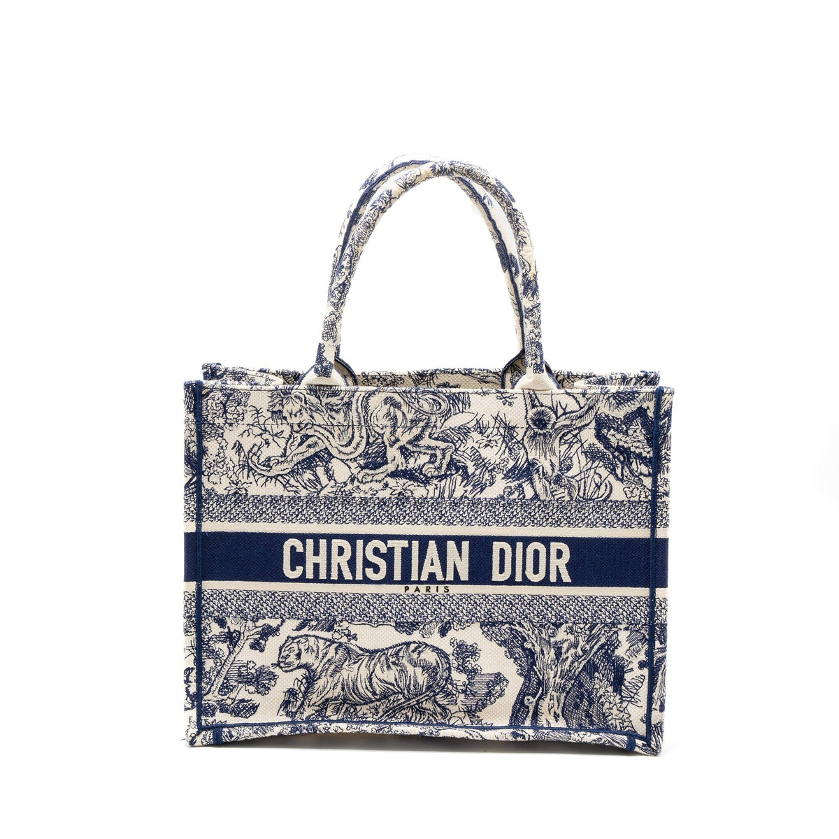 Dior Medium Book Tote Blue Toile de Jouy Embroidery Rovelle Bags