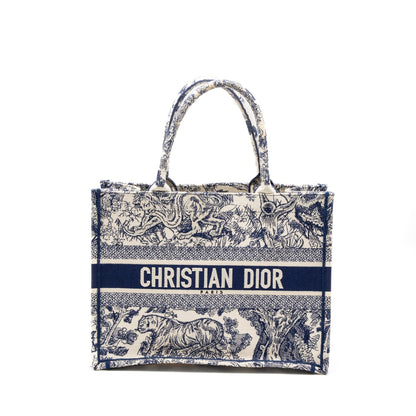 Dior Medium Book Tote Blue Toile de Jouy Embroidery Rovelle Bags