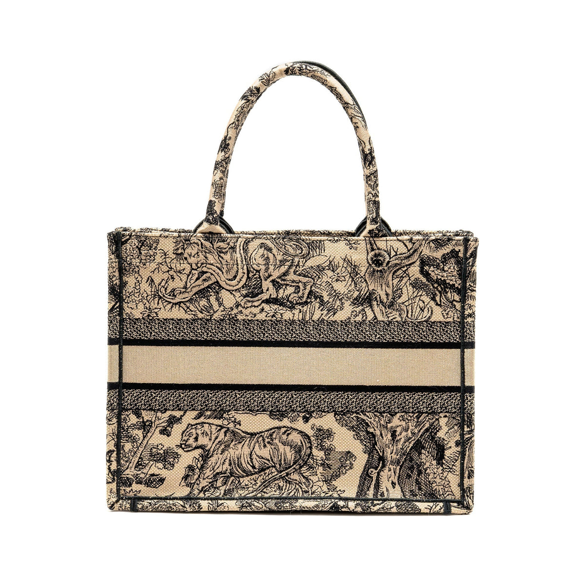 Dior Medium Dior Book Tote Toile de Jouy Reverse Embroidery Canvas Beige Rovelle Bags