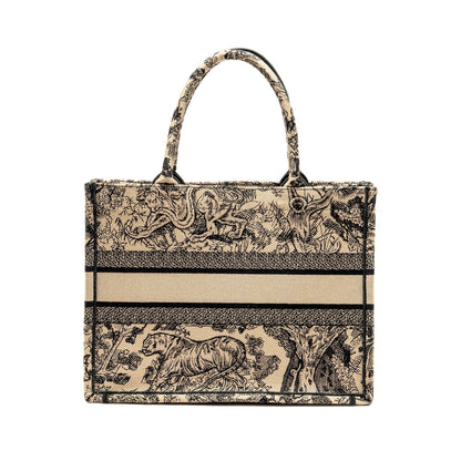 Dior Medium Dior Book Tote Toile de Jouy Reverse Embroidery Canvas Beige Rovelle Bags