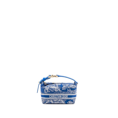 Dior Small Diortravel Nomad Pouch Technical Fabric Blue Rovelle Bags