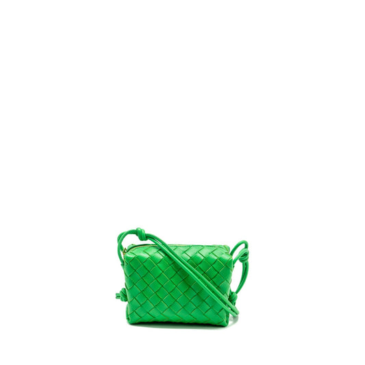 Bottega Veneta Mini Loop Camera Purse Lambskin Green