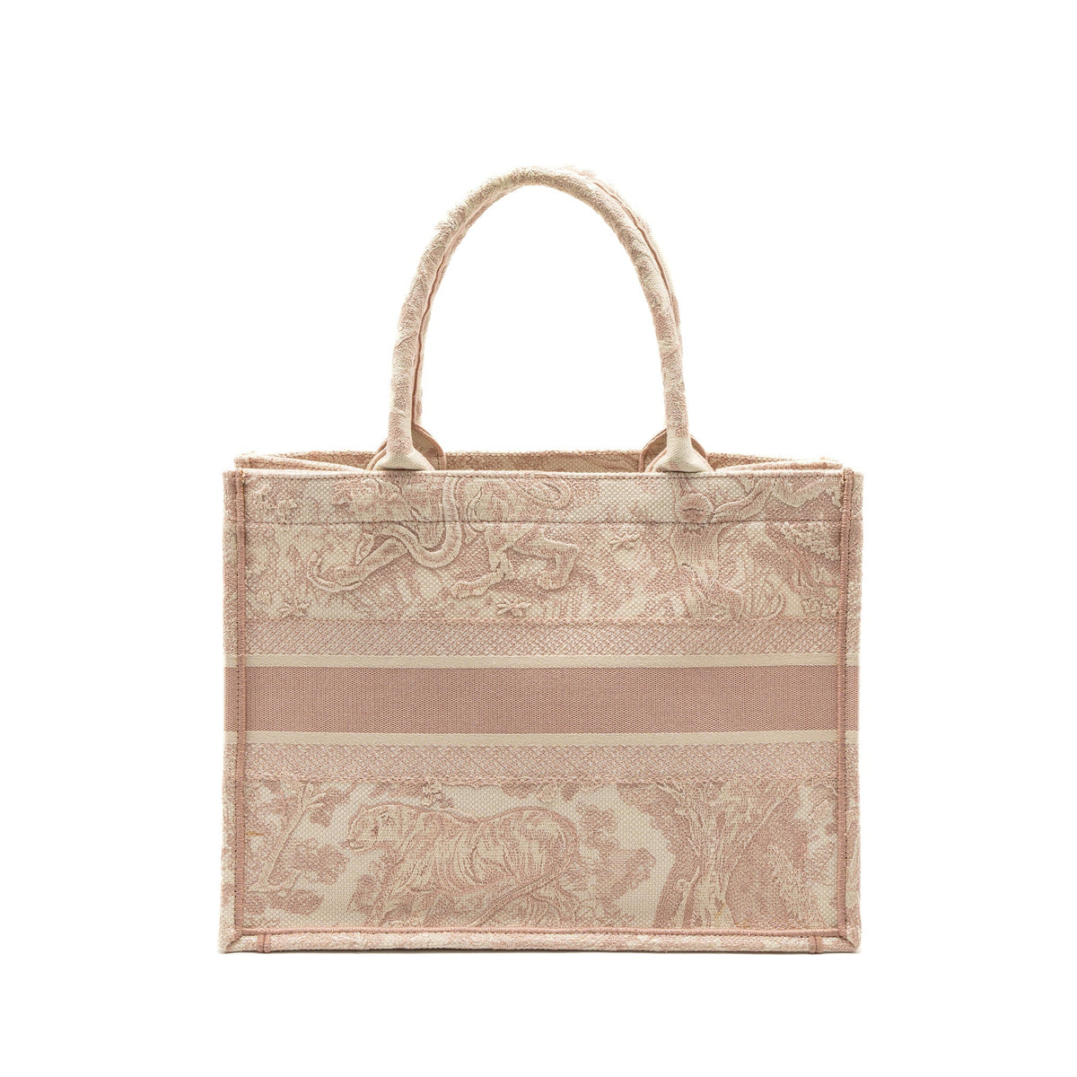Dior Medium Book Tote Purse Pink Toile de Jouy Embroidery Rovelle Bags