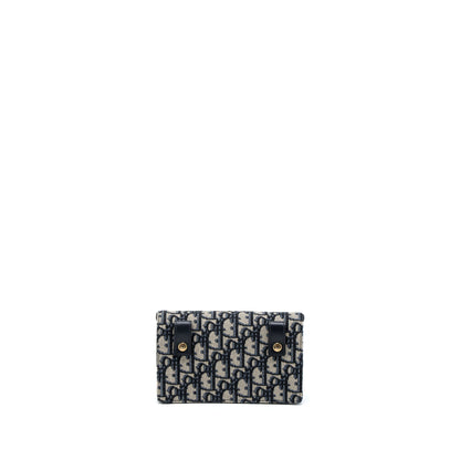 Dior Saddle Belt Pouch Blue Oblique Jacquard Canvas Rovelle Bags