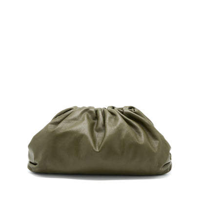Bottega Veneta Clutch Calfskin Dark Green