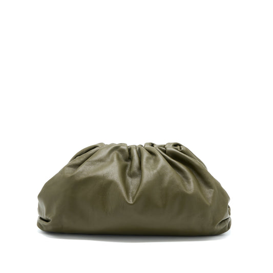 Bottega Veneta Clutch Calfskin Dark Green