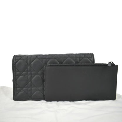 CHRISTIAN DIOR Lady Dior Cannage Leather Crossbody Chain wallet Black Rovelle Bags