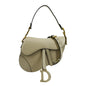CHRISTIAN DIOR Saddle Smooth Calfskin Leather Satchel Shoulder Bag Dusty Ivory Rovelle Bags