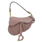 CHRISTIAN DIOR Saddle Smooth Calfskin Leather Satchel Shoulder Bag Antique Pink Rovelle Bags
