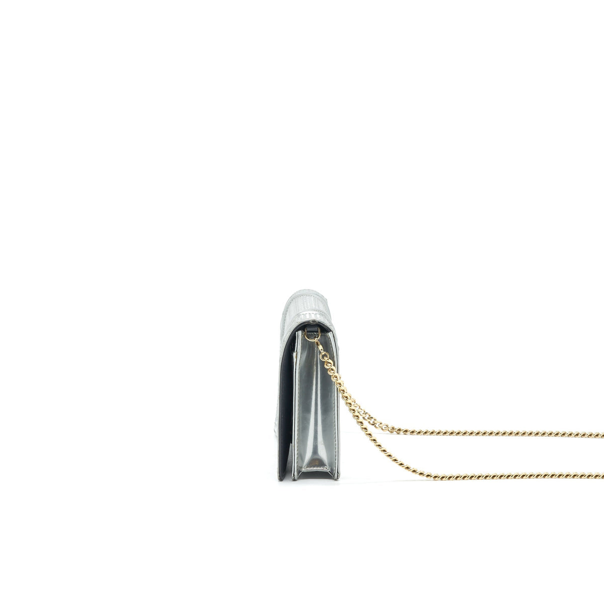 Dior Diorama Wallet on Chain Metallic Silver Rovelle Bags