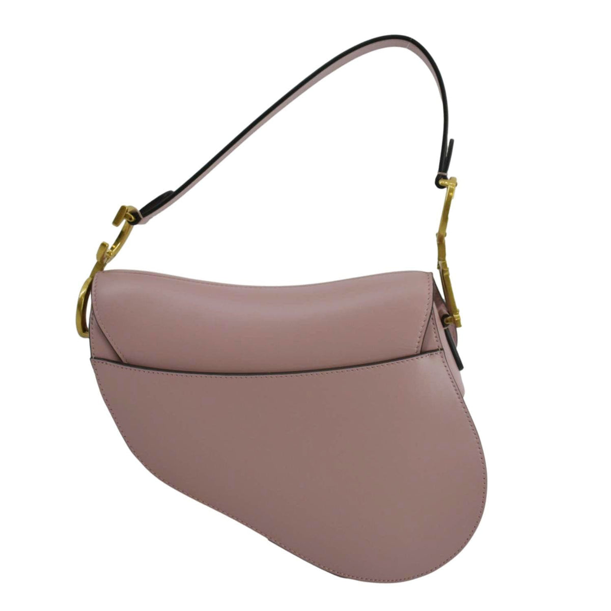 CHRISTIAN DIOR Saddle Smooth Calfskin Leather Satchel Shoulder Bag Antique Pink Rovelle Bags