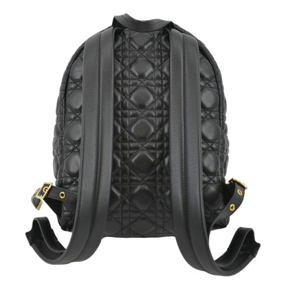 CHRISTIAN DIOR Cannage Quilted Leather Backpack Black Rovelle Bags
